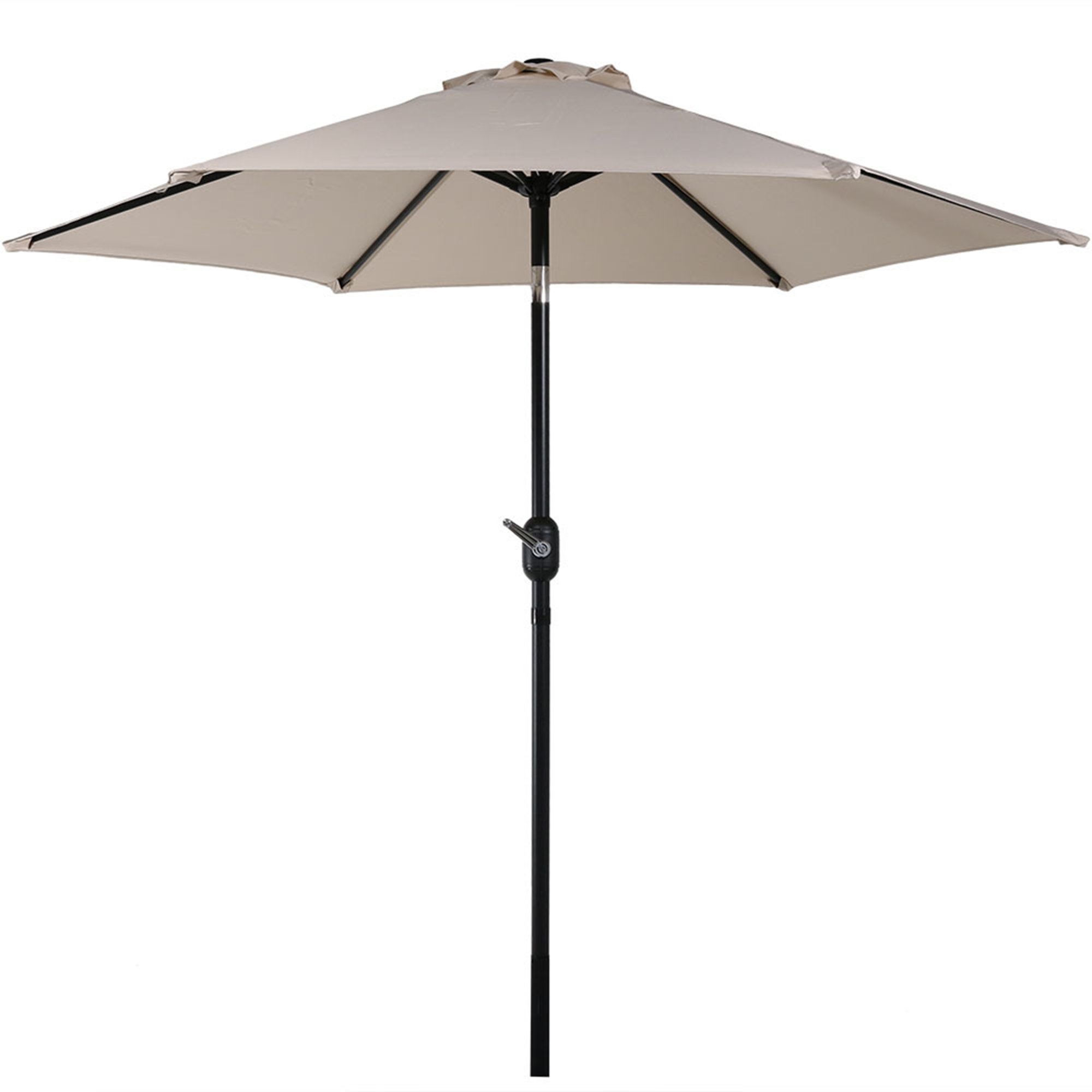 Sunnydaze Decor, Patio Umbrella with Tilt Crank - Beige - 7.5ft., Canopy Diameter 7.5 ft, Shape Octagon, Model# ECG-371